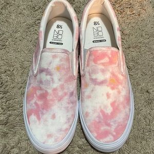 Cute tie dye slip ons